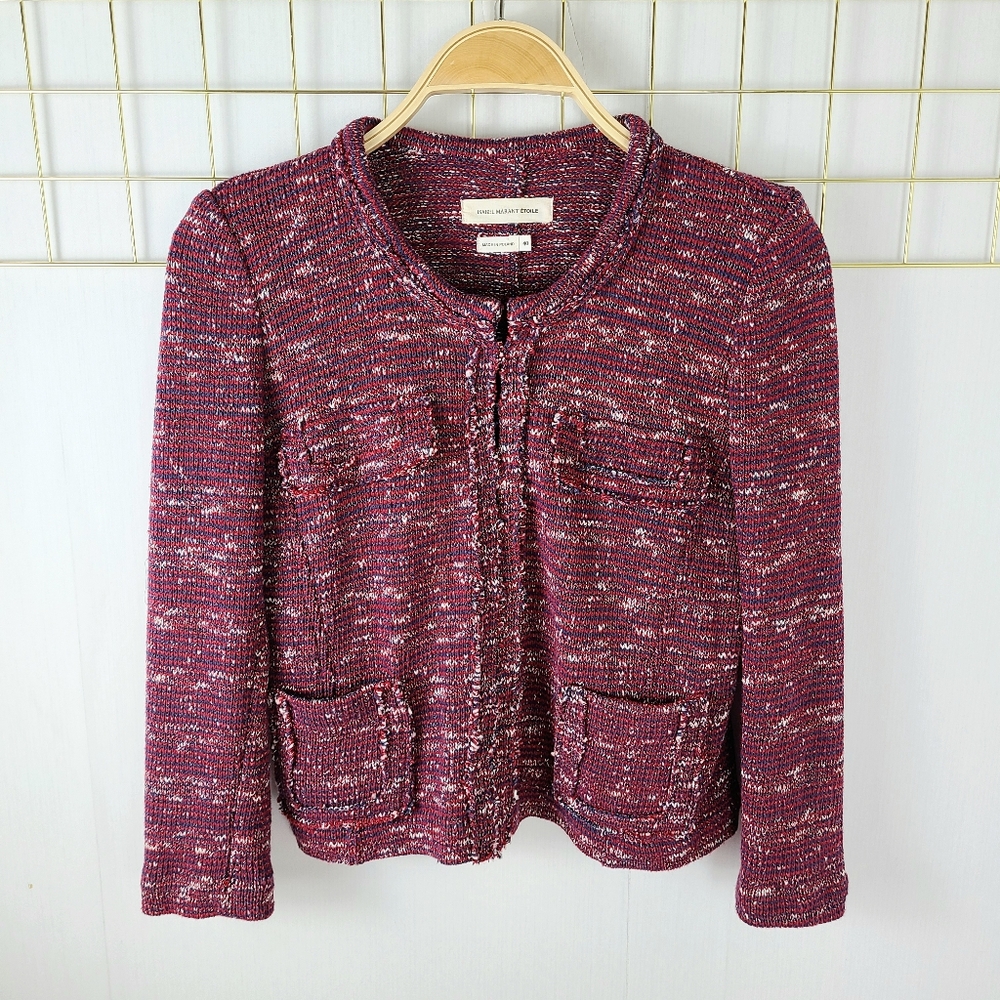 Isabel Marant Etoile Burgundy Ariana Blazer Jacket